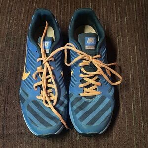 Nike Striped Blue and Orange Sneakers